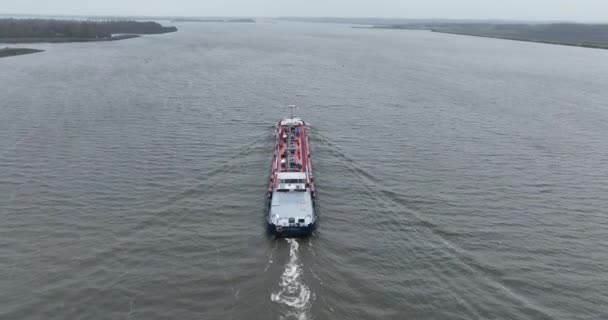 Ijselmeer Δεκεμβρίου 2022 Κάτω Χώρες Σκάφος Εσωτερικής Ναυσιπλοΐας Ανοικτά Ύδατα — Αρχείο Βίντεο