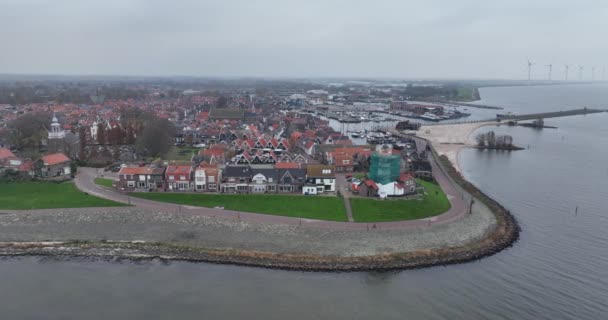 Urk Antiga Ilha Município Província Flevoland Nos Países Baixos Maioria — Vídeo de Stock