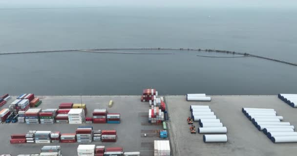 Lelystad 2022年12月3日 Ctu Flevokust 通往鹿特丹港和安特卫普港的储存和转运码头 — 图库视频影像
