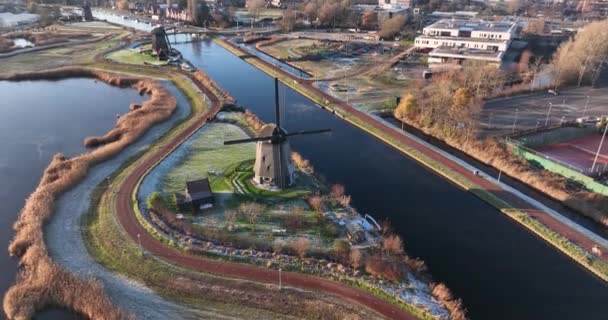 Strijkmolen Ouddorp Pétrir Alkmaar Moulin Polder Octogonal Chêne Construit 1630 — Video
