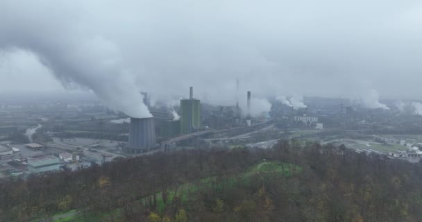 Tung Industri Stålfabrik Ruhrområdet Tyskland Tillverkning Metall Smidning Fräsning Kommersiell — Stockvideo