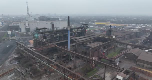 Explosión Furnice Empresa Reciclaje Industrial Sinterización Producción Zinc Horno Fundición — Vídeos de Stock
