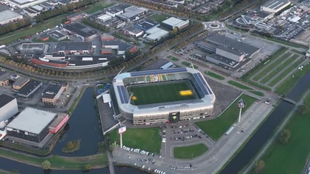 Den Haag Oktober 2022 Niederlande Ado Den Haag Stadion Drohnen — Stockvideo