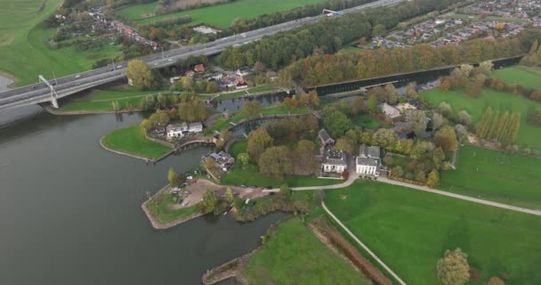 Rampa Remolque Zwolle Río Ijssel Katerveersluis Monumento Del Paisaje Recreativo — Vídeo de stock