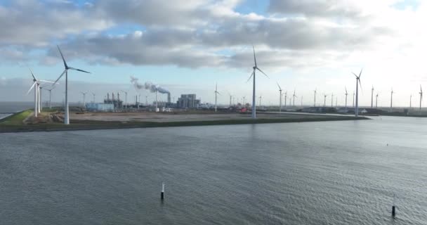 Eemshaven Overslaghaven Gelegen Het Hogeland Provincie Groningen Grootste Zeehaven Van — Stockvideo