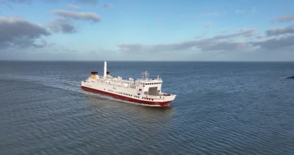 Eemshaven Het Hogeland Prosince 2022 Nizozemsko Ems Trajekt Eemshaven Borkum — Stock video