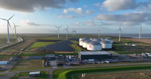 Eemshaven Het Hogeland Aralık 2022 Hollanda Vopak Terminali Eemshaven Sıvı — Stok video