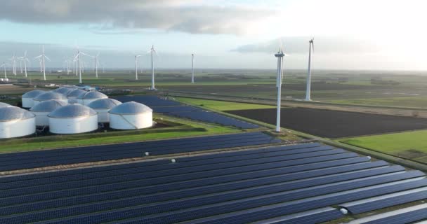 Eemshaven Het Hogeland Prosince 2022 Nizozemsko Větrné Turbíny Petrochemická Průmyslová — Stock video