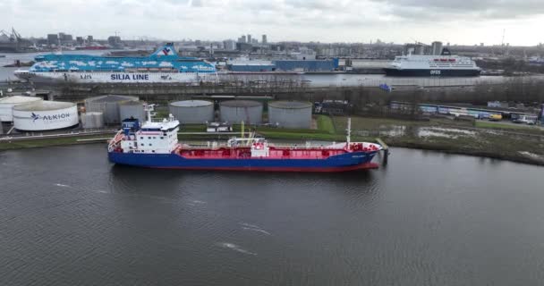 Amsterdam 11Th January 2023 Netherlands Stella Orion Chemical Tanker Ship — Stock Video