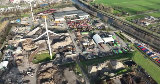 Landfill Alkmaar Waste Disposal Site Netherlands Specifically Located City Alkmaar — Stockvideo