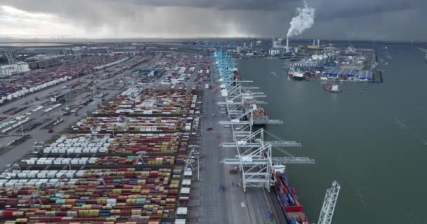 Rotterdam 19Th January 2023 Netherlands Aerial Drone Video Captures Grand — Vídeo de Stock