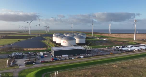 Eemshaven Het Hogeland 26Th December 2022 Netherlands Breathtaking View Petrochemical — Stockvideo