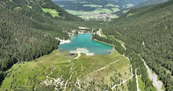 Breathtaking Aerial Drone Video Capturing Beauty Toblersee Italy Switzerland Soar — Vídeo de Stock