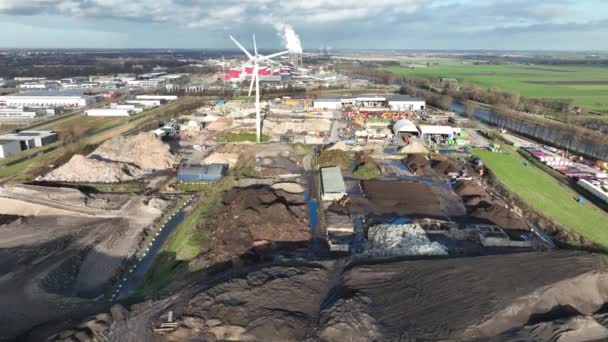 Aerial View Landfill Recycling Rubbish Garbage Junk Plastic Other Materials — Wideo stockowe