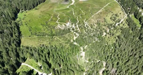 Ohromující Drone Záběry Předvádění Toblersees Klidné Atmosféře Jasnou Oblohou Jemné — Stock video