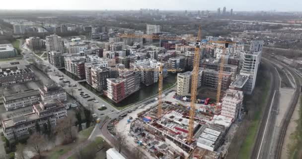 Diemen 5Th February 2023 Netherlands 건설중인 주거용 타워의 놀라운 새로운 — 비디오