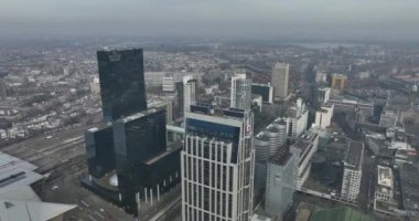 Rotterdam, 15th of February 2023, The Netherlands. Experience the awe-inspiring sight of the Delftse Poort building, as it stands strong and tall in the heart of Rotterdam, a symbol of the citys