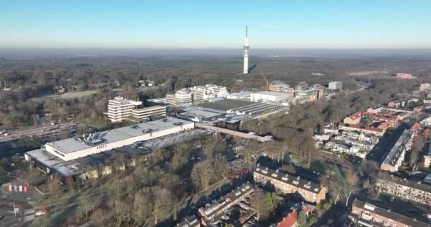 Hilversum 8Th February 2023 Netherlands Get Aerial View Media Park — Stockvideo