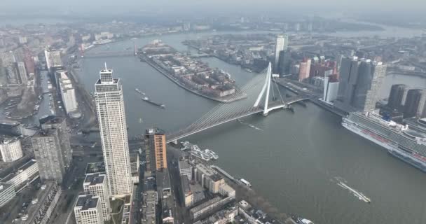 Rotterdam Helmikuuta 2023 Alankomaat Katso Rotterdam Kuin Koskaan Ennen Kanssa — kuvapankkivideo