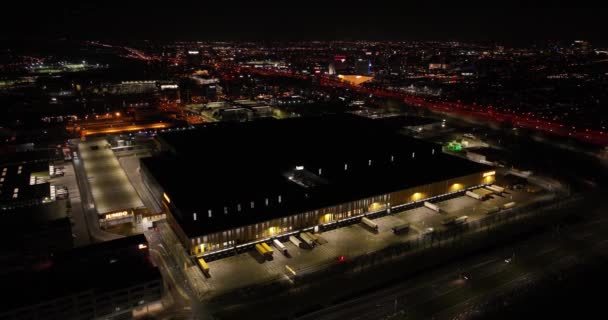 Nieuwegein Lutego 2023 Holandia Centrum Logistyczne Brzęczy Działalności Jako Towary — Wideo stockowe