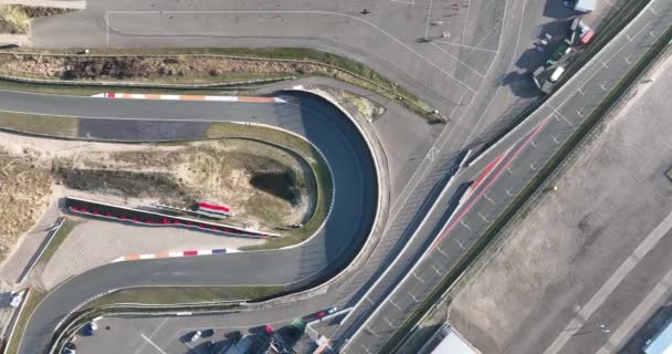 Get Unique Perspective Hugenholzbocht Stunning Aerial Drone Footage Iconic Racing — Vídeo de Stock
