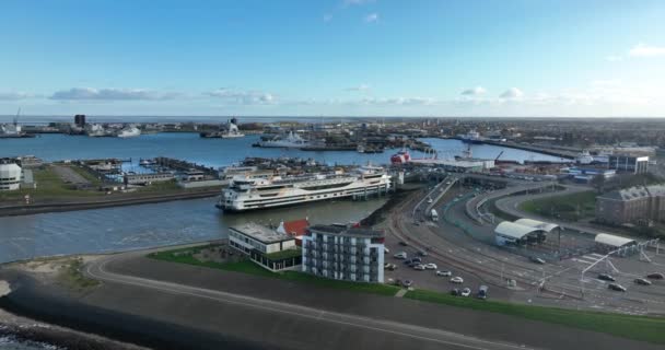 Den Helder 26Th February 2023 Netherlands Amazing Drone Footage Teso — Stock video