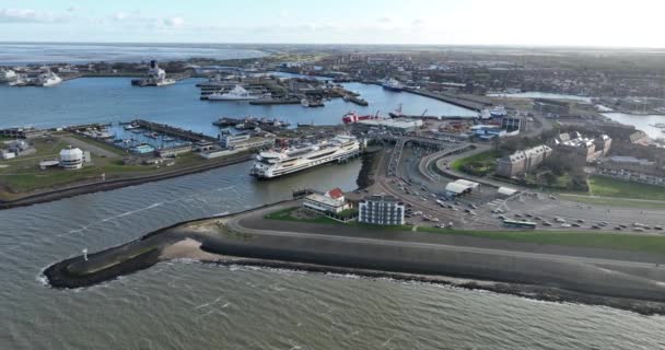Den Helder Février 2023 Pays Bas Superbe Vue Aérienne Ferry — Video