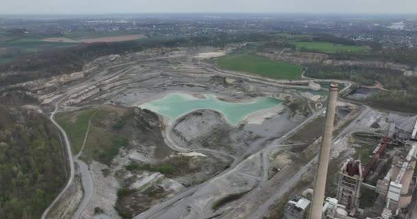 Bývalý Cementový Důl Továrna Lom Sint Pietersberg Maastrichtu — Stock video