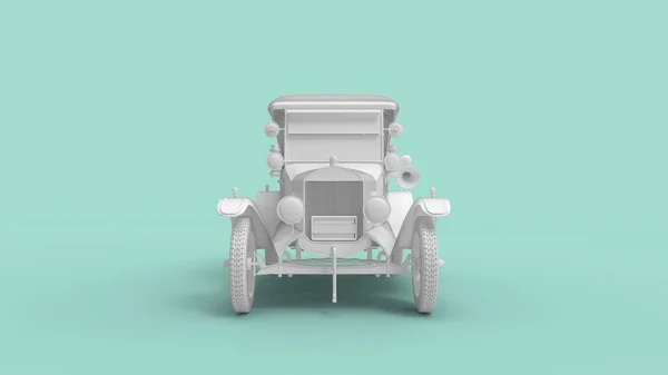 Візуалізація Старовинного Старовинного Історичного Автомобіля Ізольованого Порожньому Студійному Просторі — стокове фото