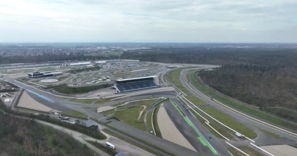 Hockenheim Kwietnia 2023 Niemcy Tor Wyścigowy Hockenheimring Dron Powietrzny Nad — Wideo stockowe