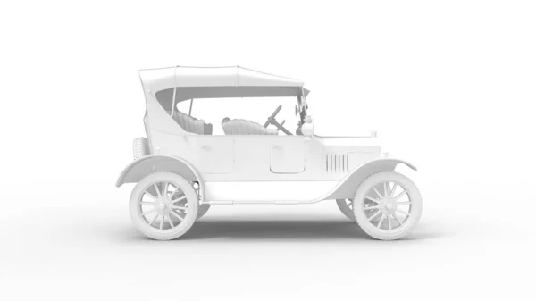 Rendering Old Vintage Historic Car Isolated Empty Studio Space — Stock Photo, Image