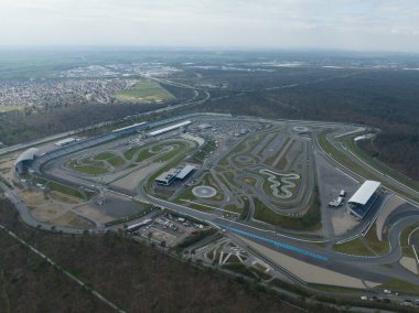 Hockenheim, 8 Nisan 2023, Almanya. Hockenheimring Baden-Wurttemberg 2002 'den beri Hockenheimring, Hockenheim kenti yakınlarında bir yarış pisti..