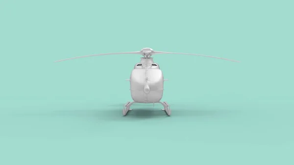 Renderização Helicóptero Moderno Isolado Fundo Espacial Vazio Estúdio Fundo — Fotografia de Stock