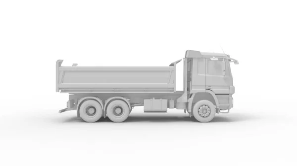 Rendering Van Een Dump Truck Geïsoleerd Computermodel Transportmachine — Stockfoto