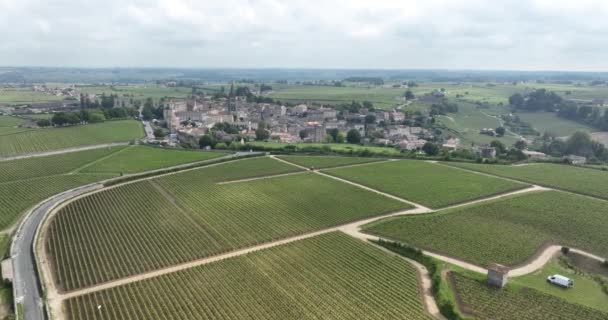 Saint Emilion Proslulá Vinice Nedaleko Bordeaux Francie Vinařská Vesnice Zobrazení — Stock video