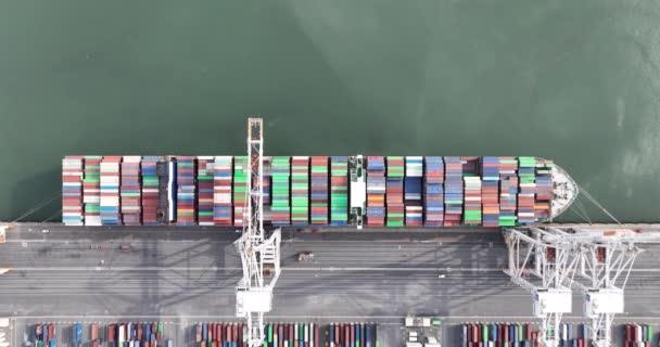 Havre Mei 2023 Frankrijk Containerhaven Van Havre Frankrijk Bovenste Naar — Stockvideo