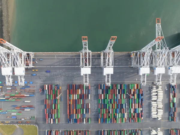 Havre Mei 2023 Frankrijk Containerhaven Van Havre Frankrijk Bovenste Naar — Stockfoto