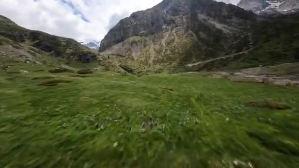 Vídeo Aéreo Del Dron Fpv Del Cirque Troumouse Los Pirineos — Vídeos de Stock