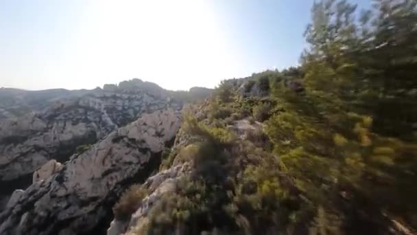 Vidéo Drone Fpv Surf Montagne Sur Les Falaises Parc Naturel — Video