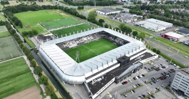 Almelo Temmuz 2023 Hollanda Erve Asito Eski Adıyla Polman Stadyumu — Stok video