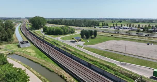 Woudenberg Temmuz 2023 Hollanda Şarj Istasyonu Elektrikli Araç Şarj Istasyonu — Stok video