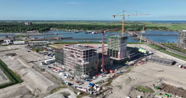 Amsterdam Juin 2023 Pays Bas Sluisbuurt Sur Zeeburgereiland Projet Construction — Video
