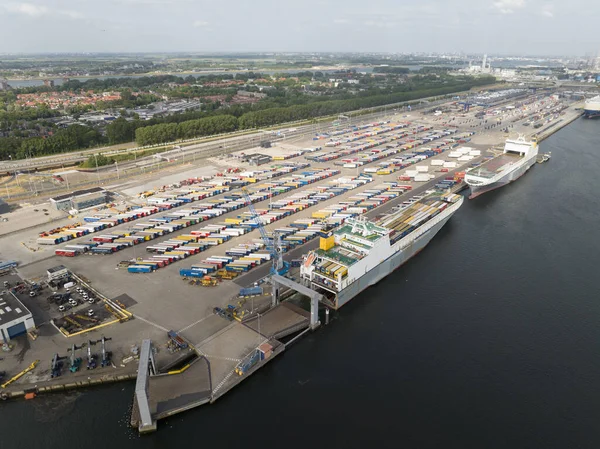 Rotterdam Octubre 2023 Países Bajos Puerto Rotterdam Terminal Ferry Hacia —  Fotos de Stock