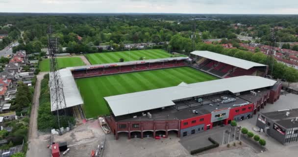 Deventer Julho 2023 Holanda Vista Aérea Drone Adelaarshorst Estádio Futebol — Vídeo de Stock