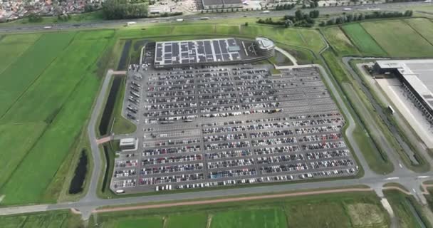 Waalwijk Août 2023 Pays Bas Vue Aérienne Par Drone Parking — Video