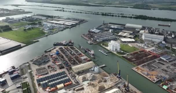 Moerdijk Agosto 2023 Países Bajos Van Oord Contratista Marítimo Internacional — Vídeos de Stock
