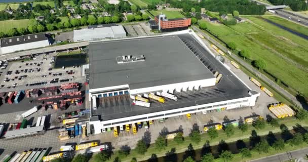 Woerden Juni 2023 Niederlande Drohnenaufnahme Des Jumbo Supermarkt Verteilzentrums Woerden — Stockvideo