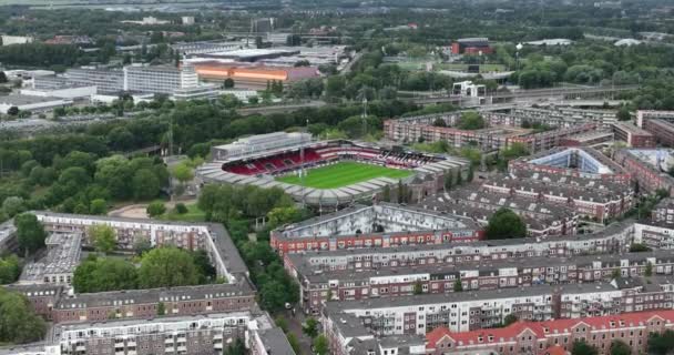 Rotterdam Temmuz 2023 Hollanda Sparta Rotterdam Ikonik Stadyumu Het Kasteel — Stok video