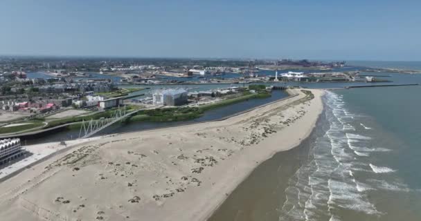 Dunkerque 2023년 18일 프랑스 프랑스 듀킨커케 Duinkerke 위치한 보행자 다리의 — 비디오