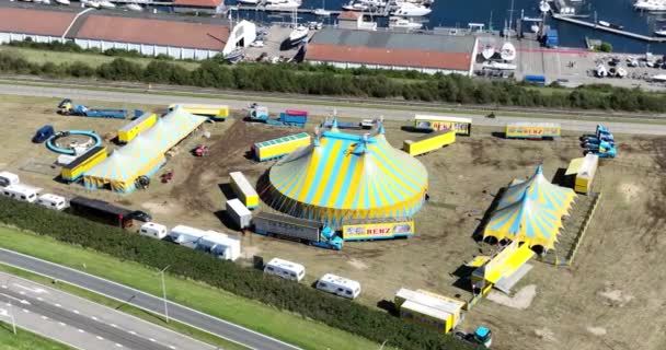 Ouddorp Agosto 2023 Países Bajos Circo Renz Internacional Carpa Circo — Vídeo de stock